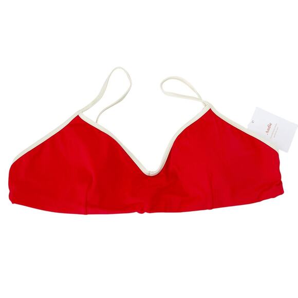 Andie Swim The Bells Bikini Top Red Poppy Size XL New With Tags! - Picture 2 of 5